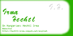 irma hechtl business card